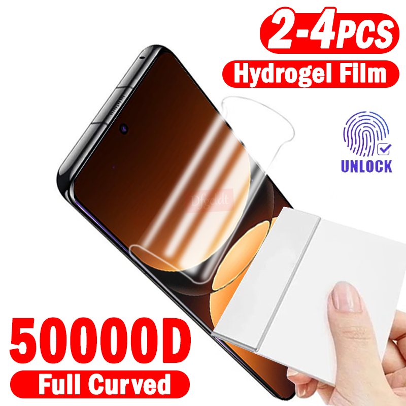 Realme Gt 6 - 2-4 Stuk Volledige Gebogen Hydrogel Film